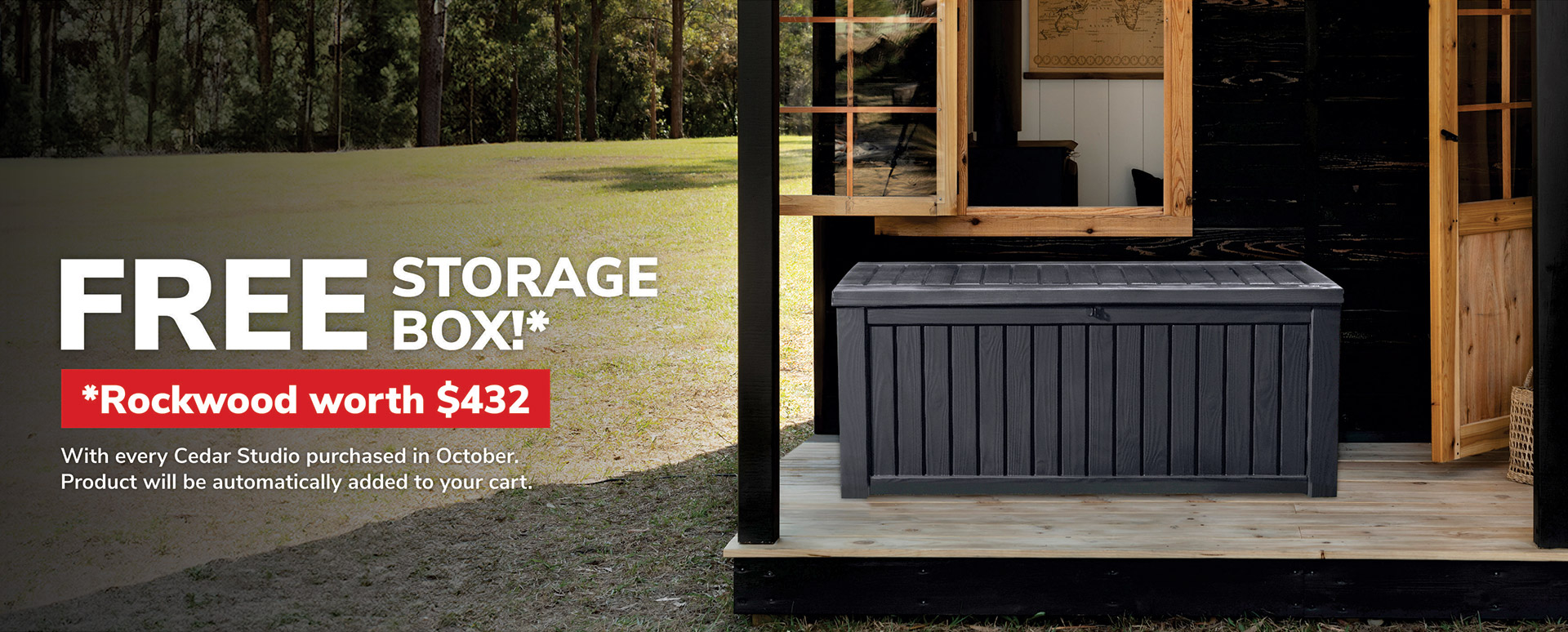 Free Rockwood storage box for orders made in October